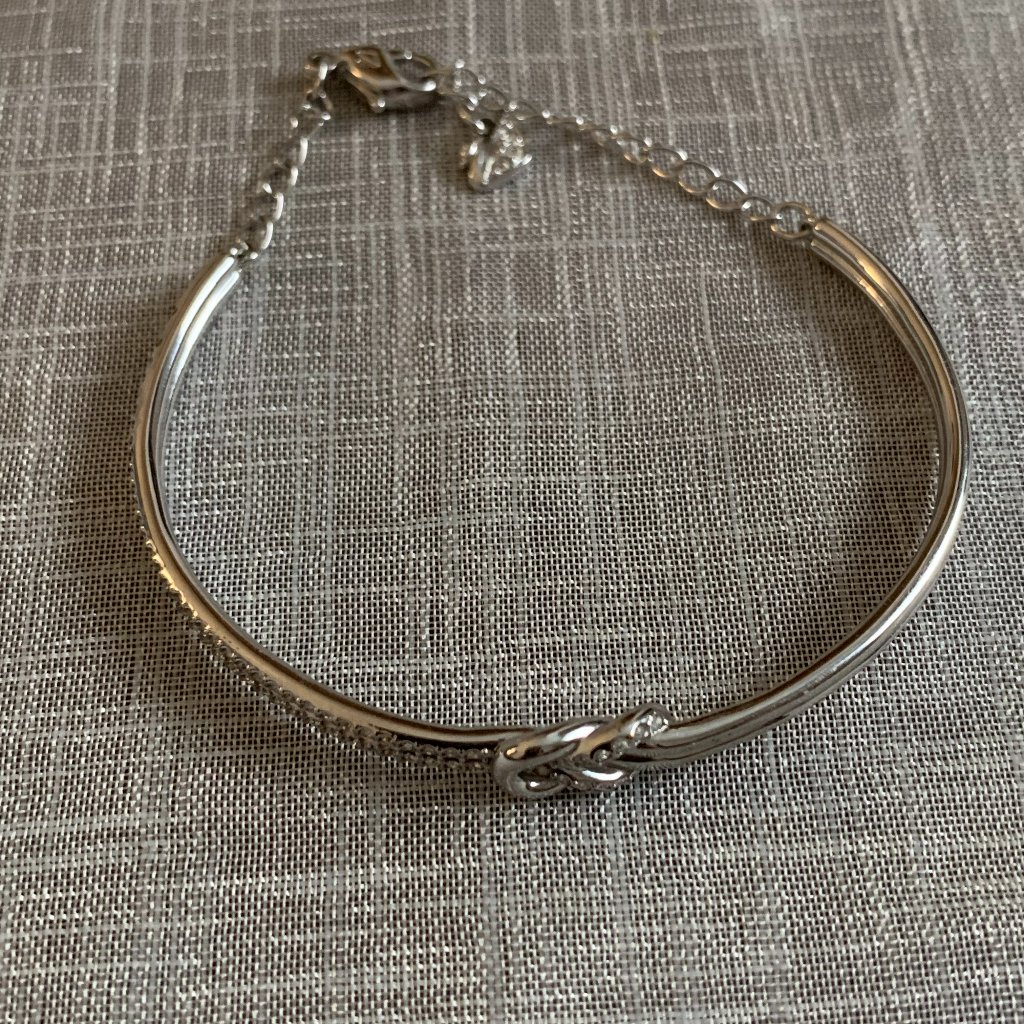 Women's Swarovski Knot Voile Bangle Bracelet